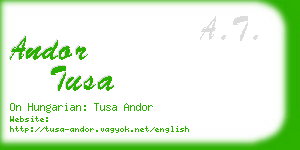 andor tusa business card